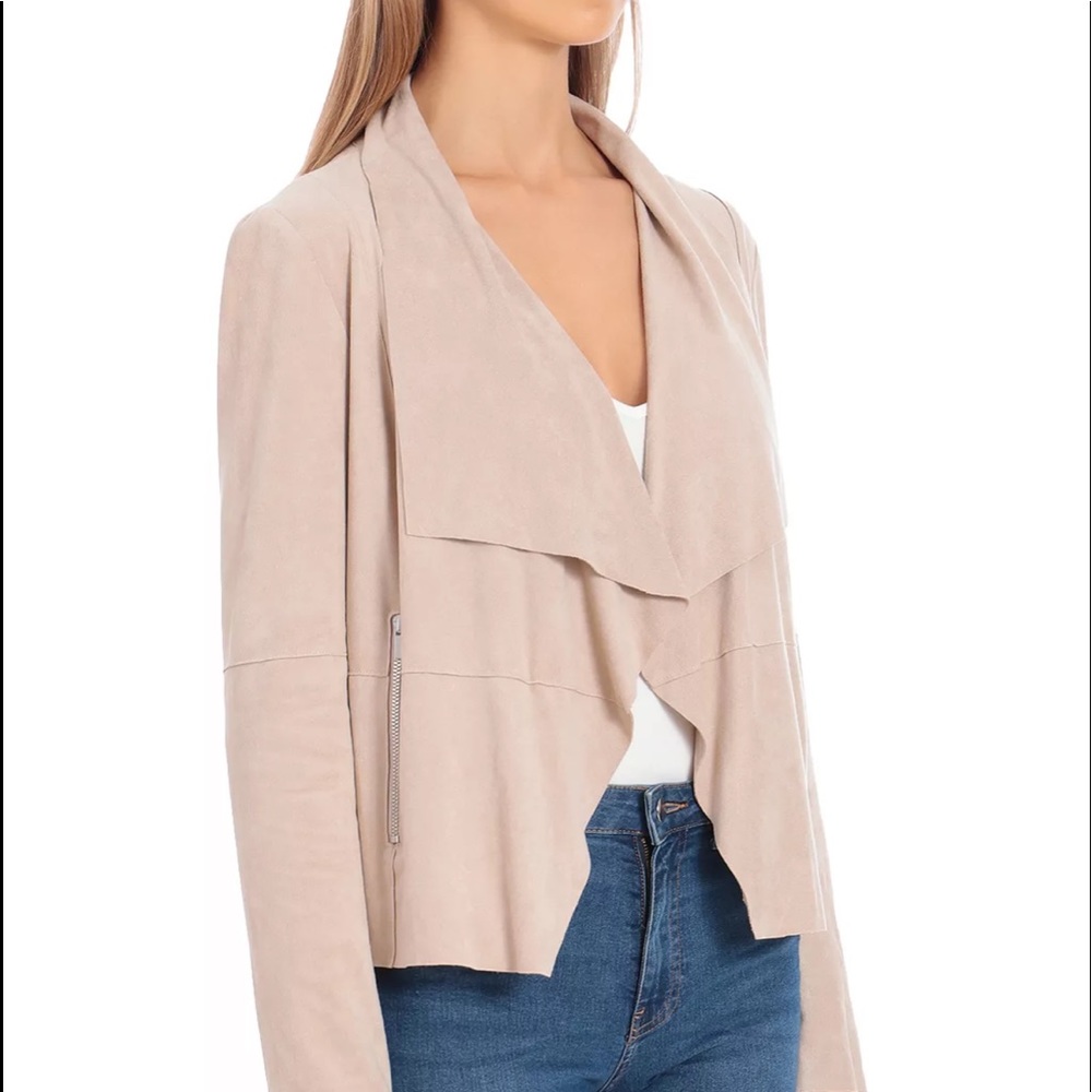 Bagatelle faux suede drape blazer jacket